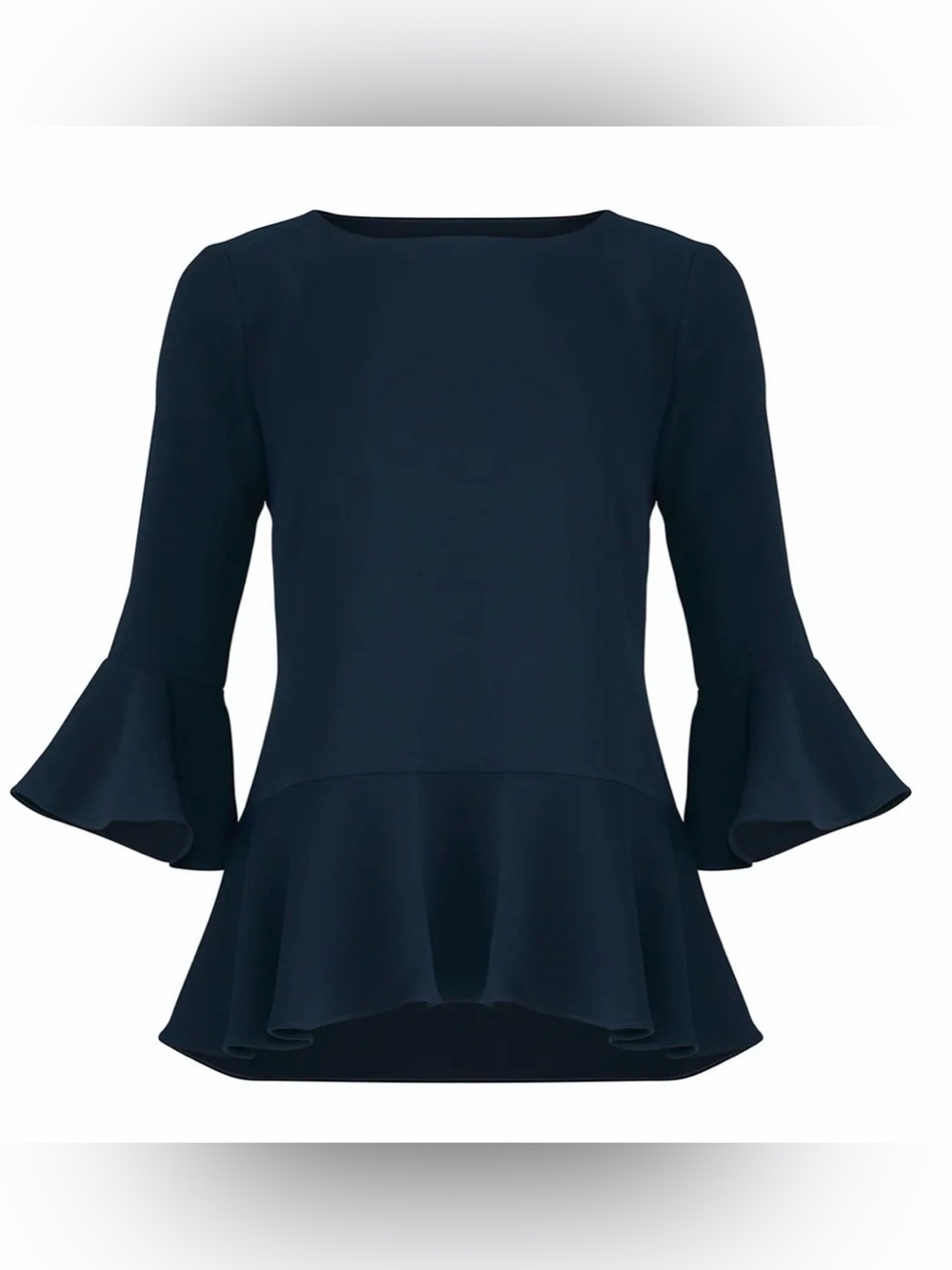 Sail to Sable Navy Flounced Navy Top Size Medium - C64-011